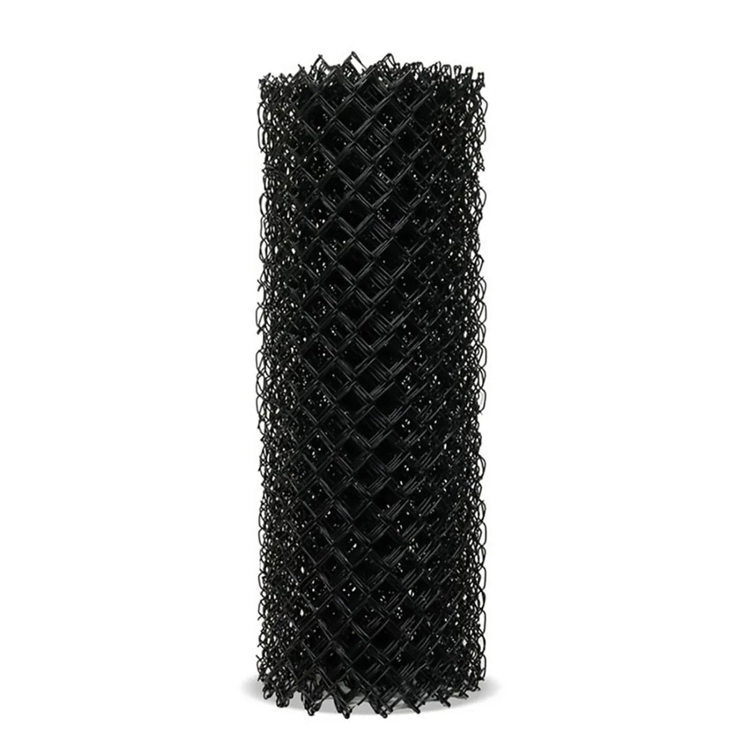9 Gauge x 2"  PVC Coated Black - Chain Link Fence Fabric  Brown, and Green 50' Rolls – Model CLFF867-2IN