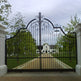 Wrought Iron Ornamental Entrance Gate | Modern Design Driveway Gate | Made In Canada – Model # 084