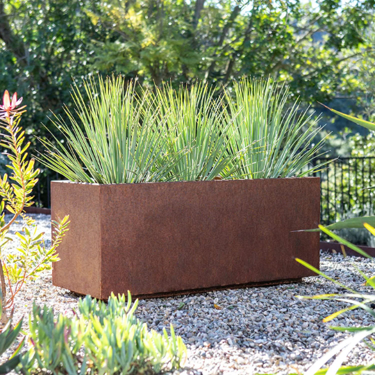 Modern Long Box Steel Planter |Classic Garden Planters Pots for Indoor, Outdoor &amp; Commercial Use| Made in Canada –Model # P597
