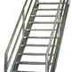 Stairway Prefab with Guard, Handrail and Horizontal extension - 45 Degrees incline - Made in Canada - Model # SL1490
