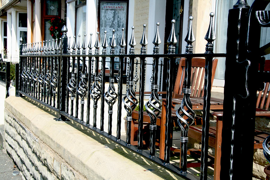 Wrought Iron all Top & Garden Railing - Wrought Iron Fence | Heavy Duty Metal Fence | Made in Canada – Model # FP933