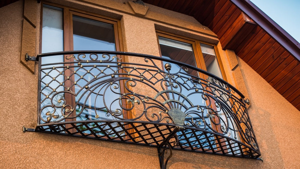 French Wrought Iron Balcony Railing Design - Railing Balcony Panels - Decorative Modern and Heritage Style Rail - Made in Canada - Model # DRP973