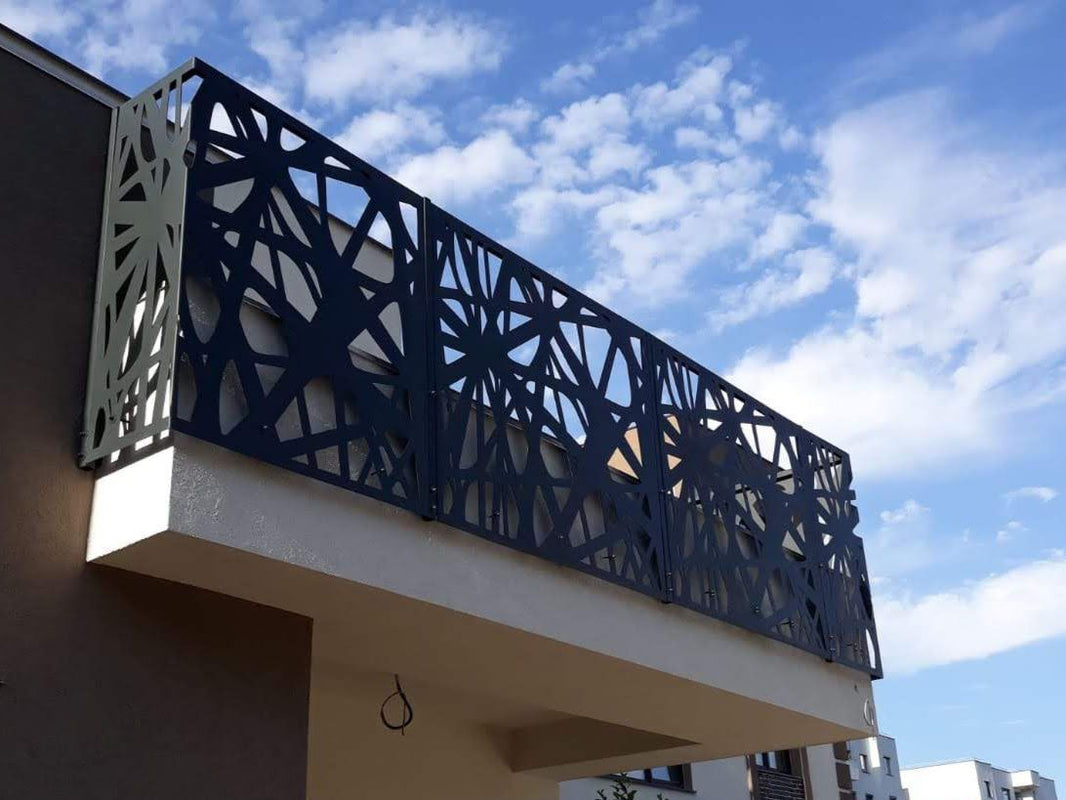 Plasma Cut Metal Deck Railing Panel | Privacy Screen, Railing Balcony Panel | Decorative Modern Panels | Made in Canada | Model # DRP970