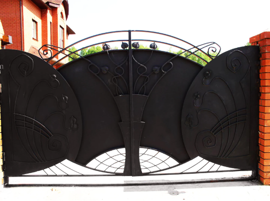Beautiful Curvy Circular Gate Design | Heavy Duty Metal | Custom Fabricated - Made In Canada - Model # 719