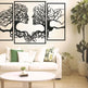 Woman and Man Tree Figures Table | Laser Cut Art | Modern Wall Decor | Made in Canada - Model # WD904